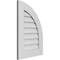 Ekena Millwork Quarter Round Top Right Surface Mount PVC Gable Vent w/ 3-1/2"W x 1"P Standard Frame, 18"W x 26"H GVPQR18X2601SN - alternate 2